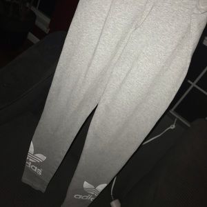Grey adidas trefoil leggings